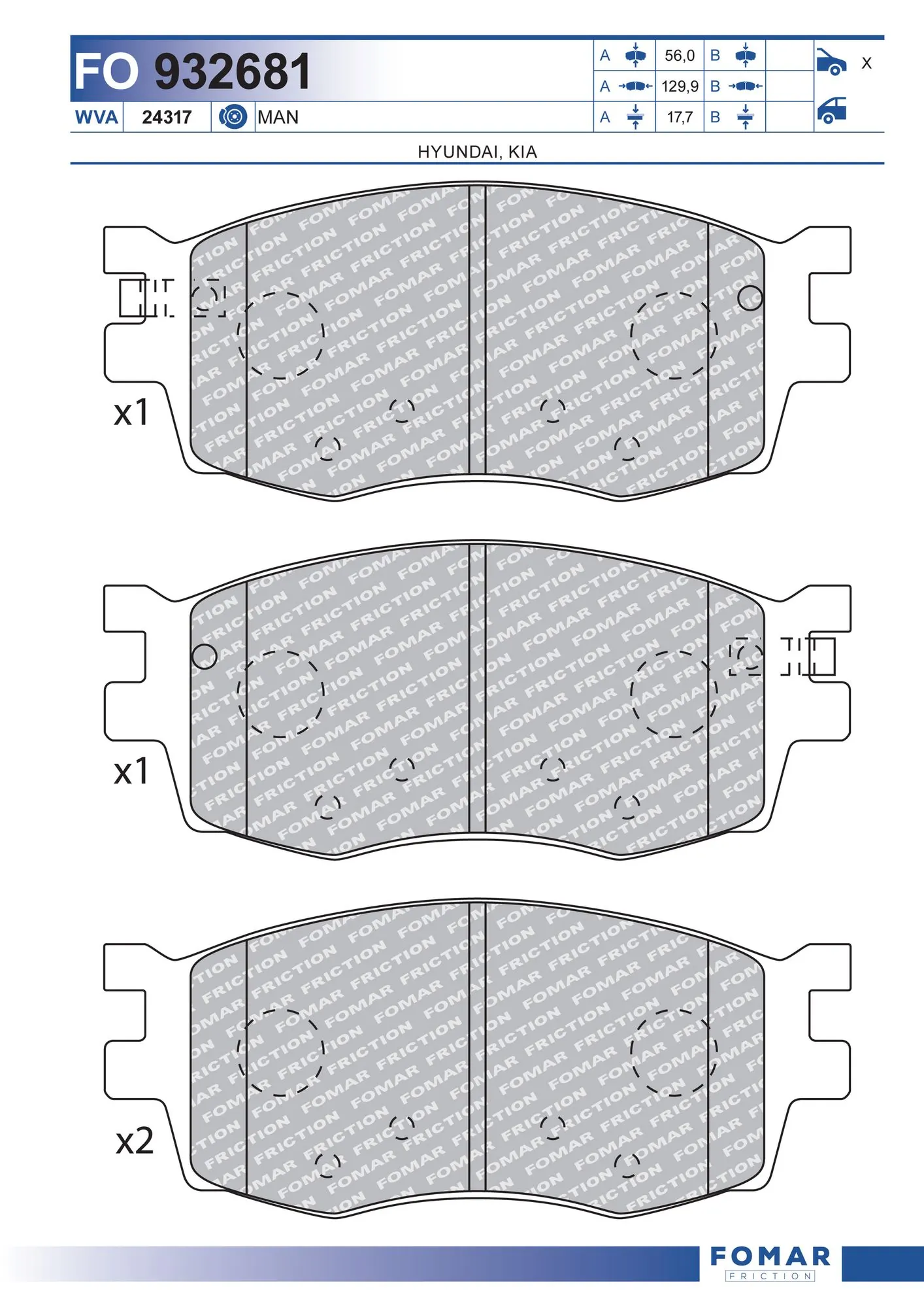 Brake Pad Set, disc brake